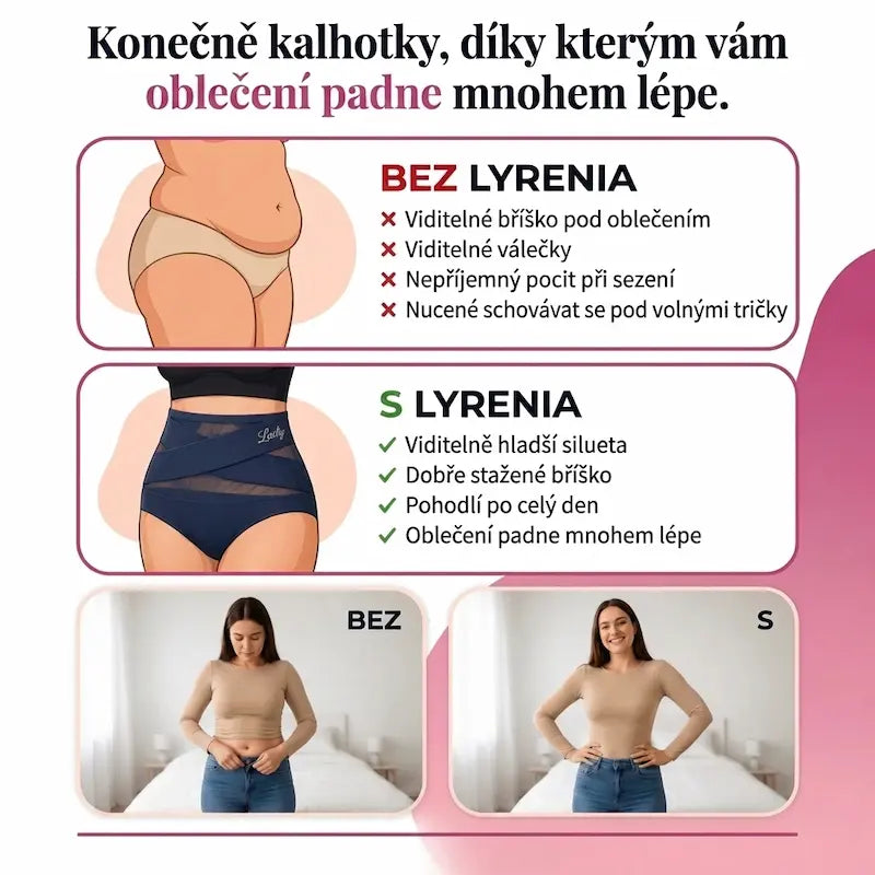 Tvarovací kalhotky s vysokým pasem — bezešvá kontrola břicha