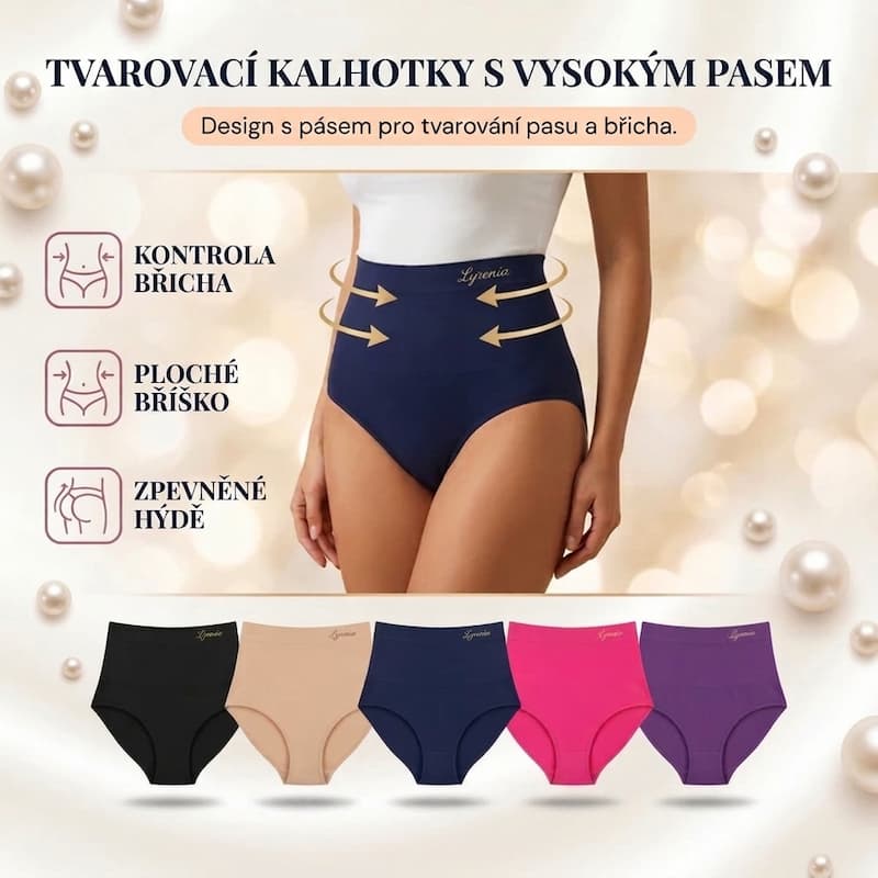 Tvarovací kalhotky s vysokým pasem — bezešvá kontrola břicha